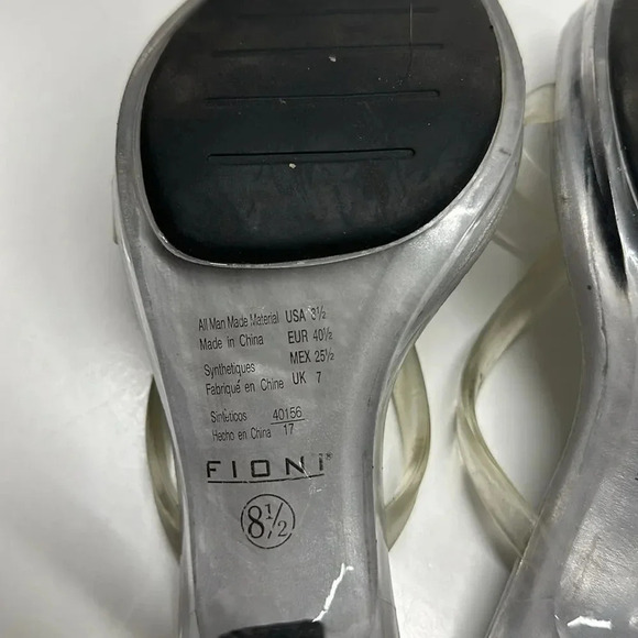 Vintage  High Heel Shoes LED Light Up Clear PlasticOpen Toe Y2K Rave Dancer 8.5 - Picture 8 of 9